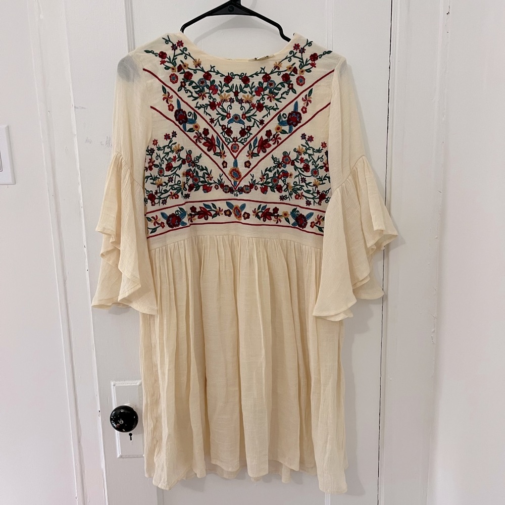 Umgee Boho Embroidered Dress - S